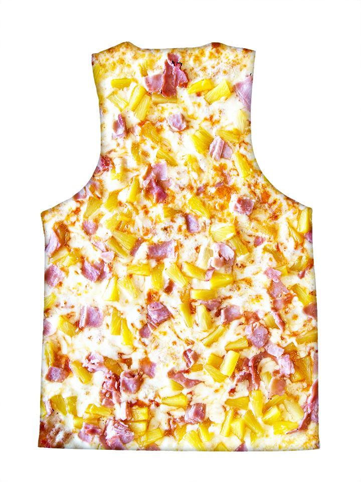 Psychedelic all over print foodie tank by GratefullyDyed Apparel back view.