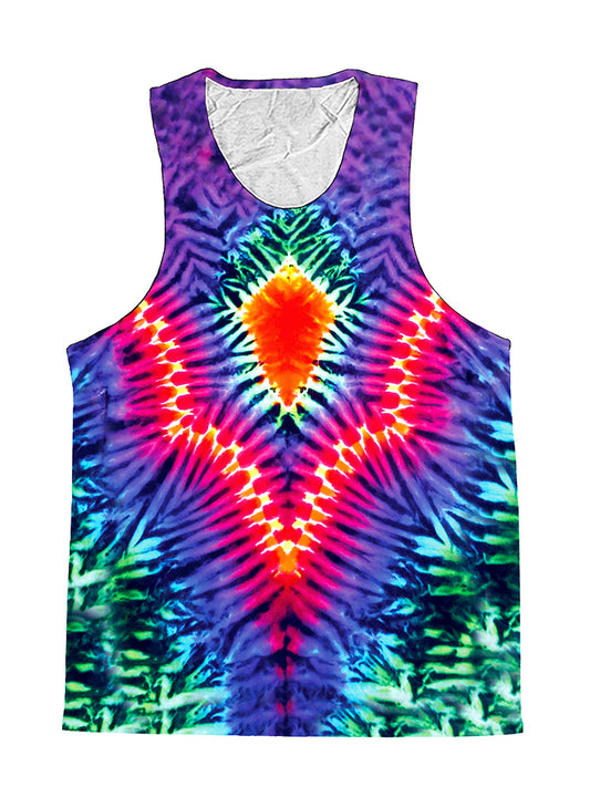 Pointed V Rainbow Tie-Dye Premium Tank Top - Boogie Threads