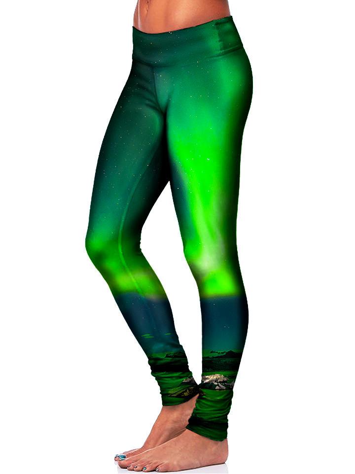 Green Borealis Leggings Side View