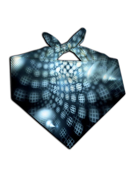 Black and blue honeycomb all over printed bandana