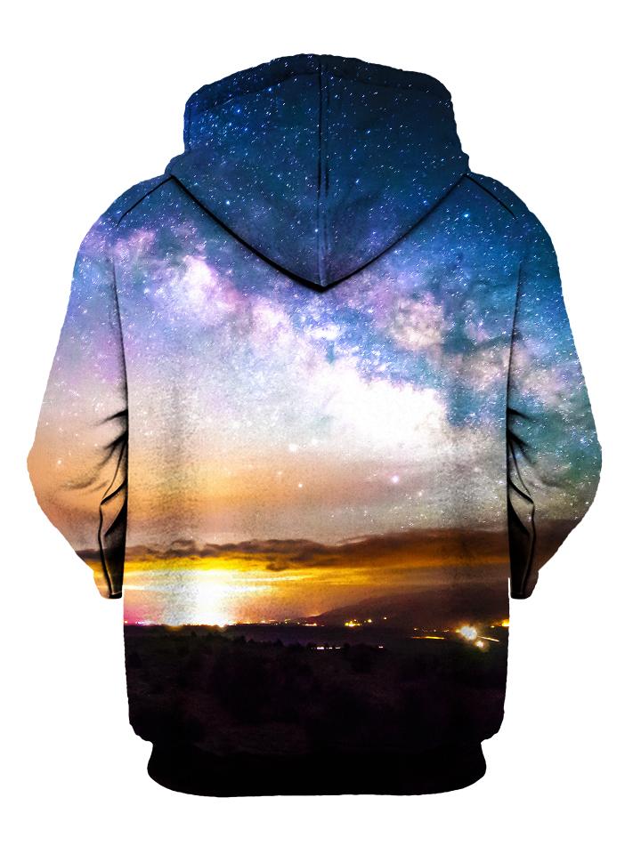 Space Sun On Horizon Pullover Hoodie Back View