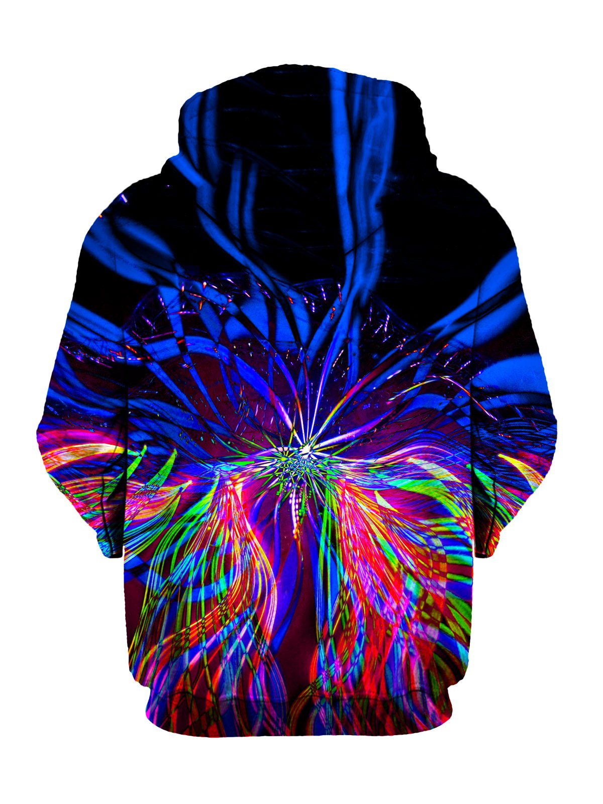 Psychedelic Multi Colored Pullover Hoodie Back View