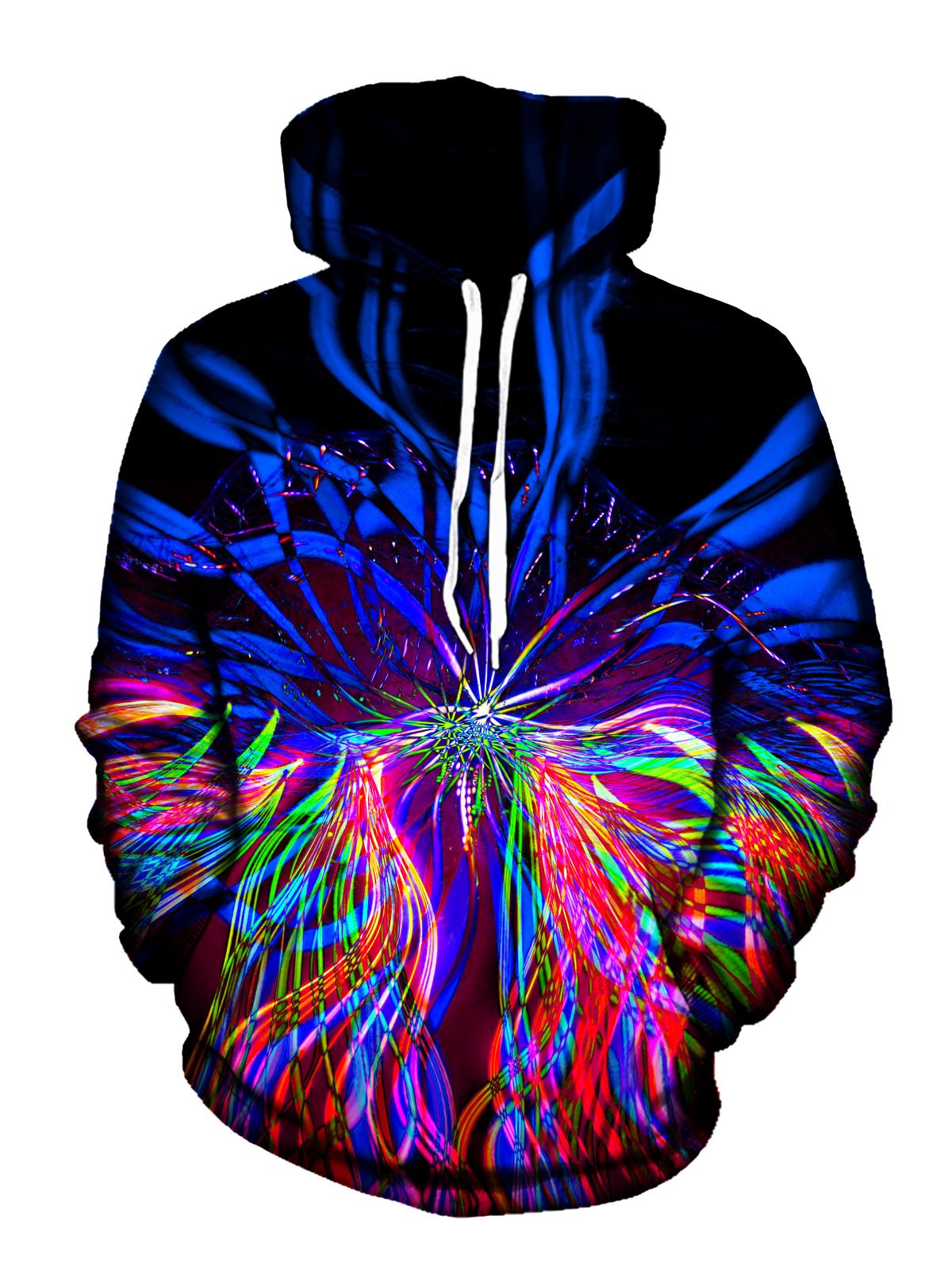 Psychedelic Multi Colored Pullover Hoodie Front View