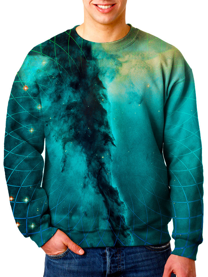 Trippy Space Print Sweat Shirt - Festival Sweater