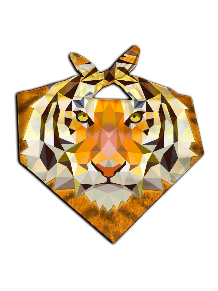 Tiger face all over print bandana