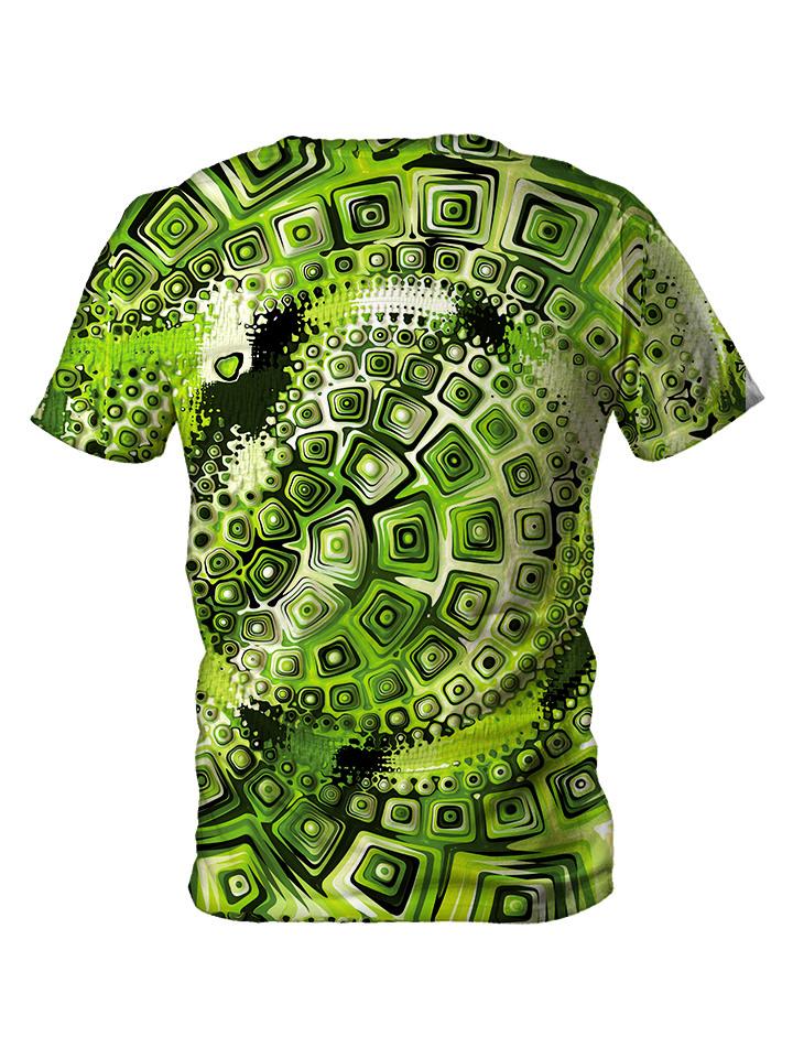 Back view of all over print psychedelic sacred geometry t shirt by Gratefully Dyed Apparel. 