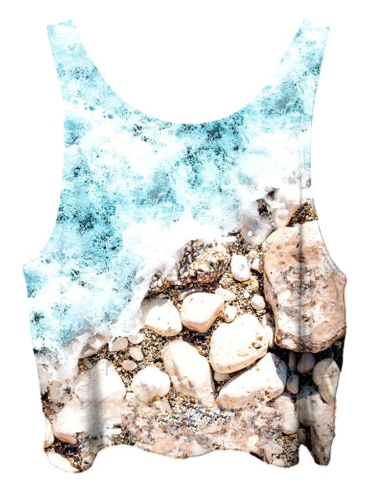 All over print psychedelic tropical nature cropped top by Gratefully Dyed Apparel back view.