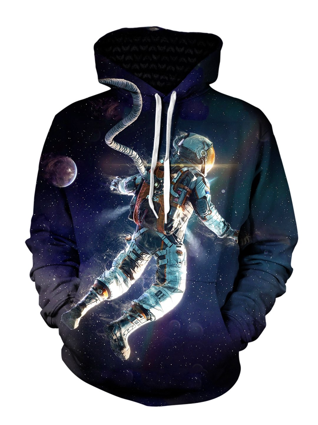 astronaut in space pullover hoodie