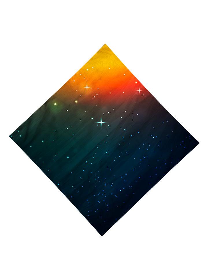 Starry setting night all over print bandana flat view