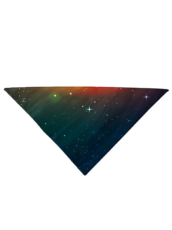 Starry setting night all over print bandana folded