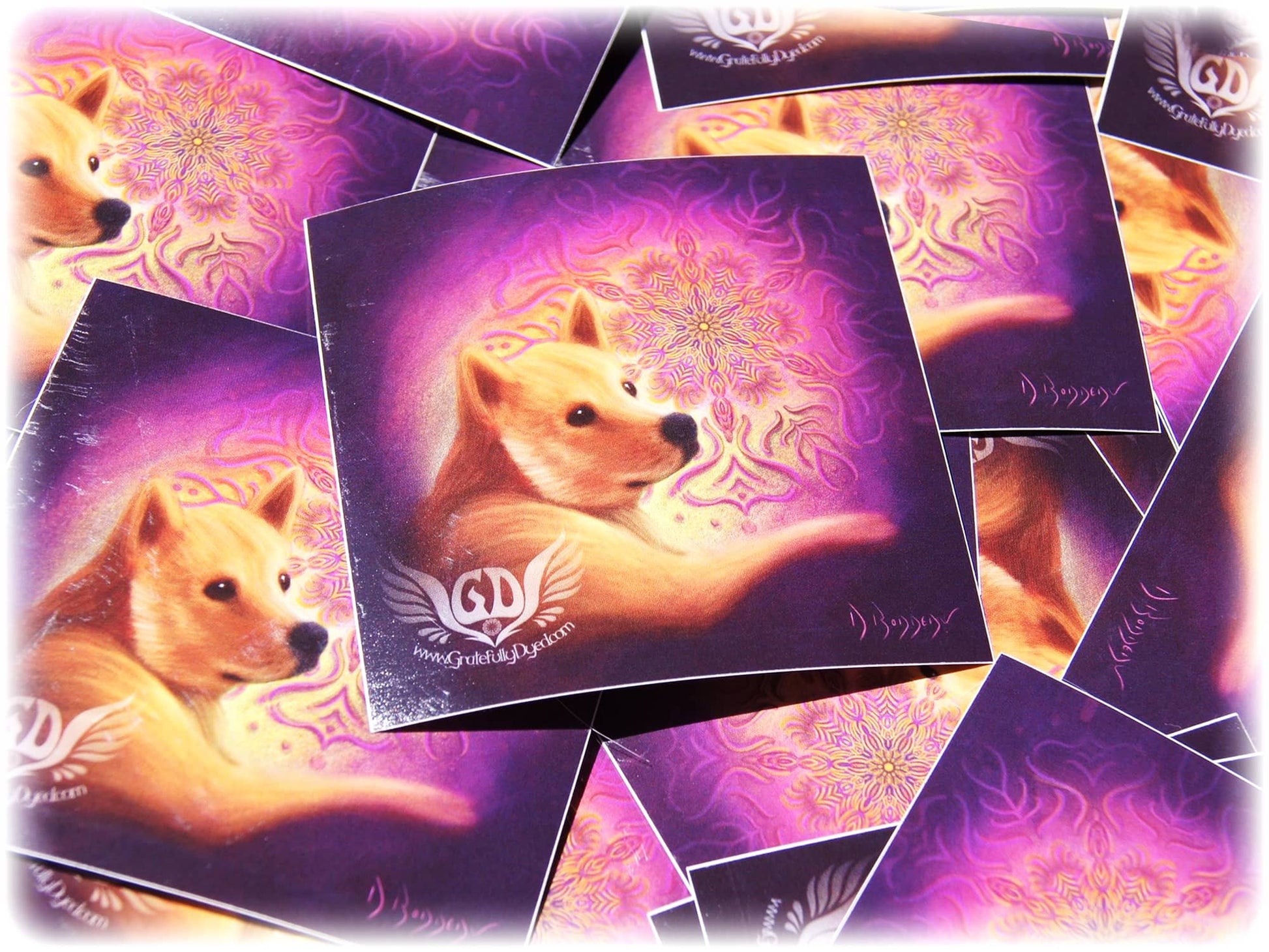 such wow doge artwork sticker print - best dog gift