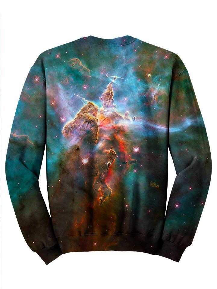 Back Of All Over Teal Space Sweater
