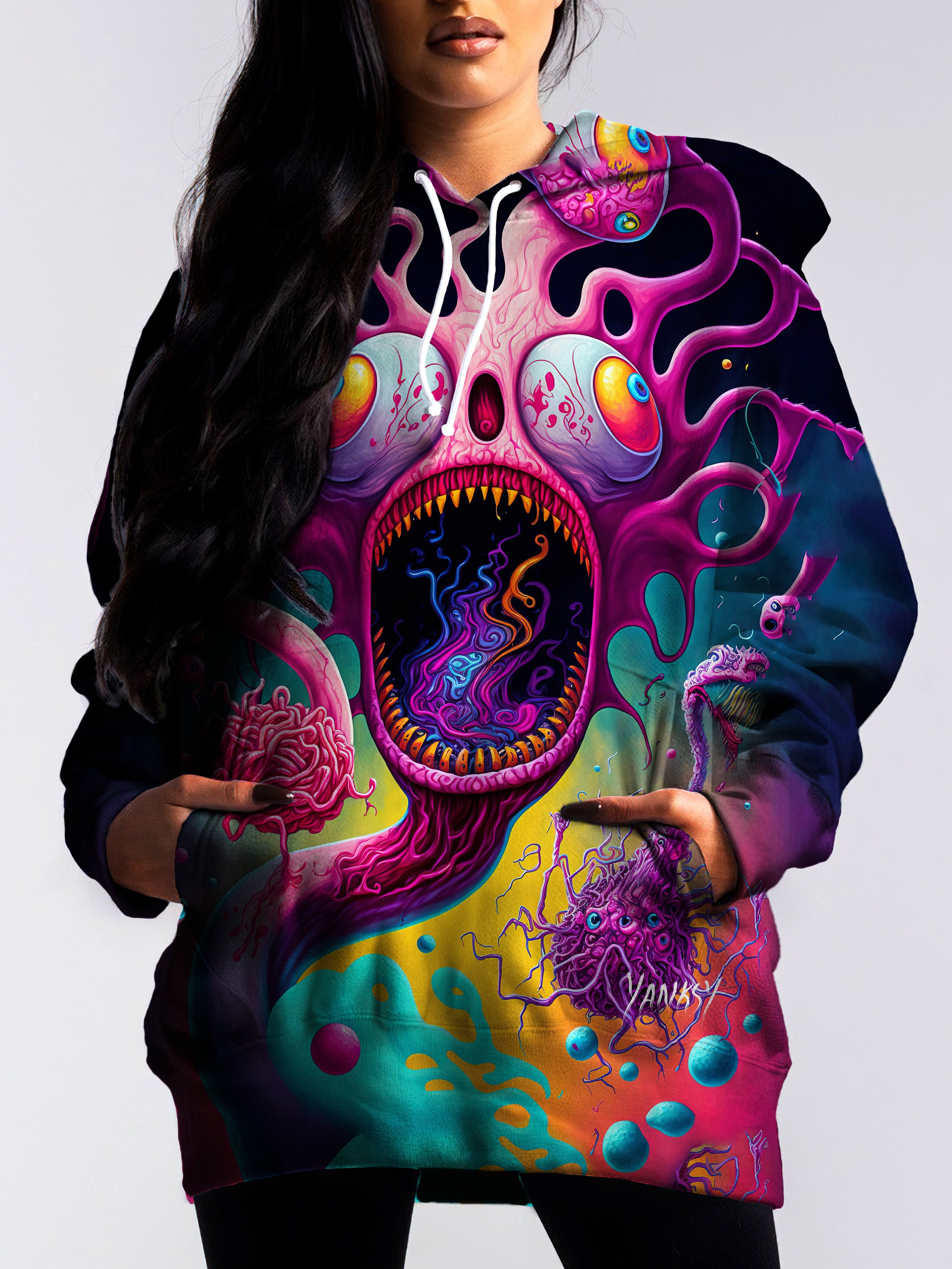Perfect for raves and festivals, this comfortable pullover hoodie will keep you feeling your best