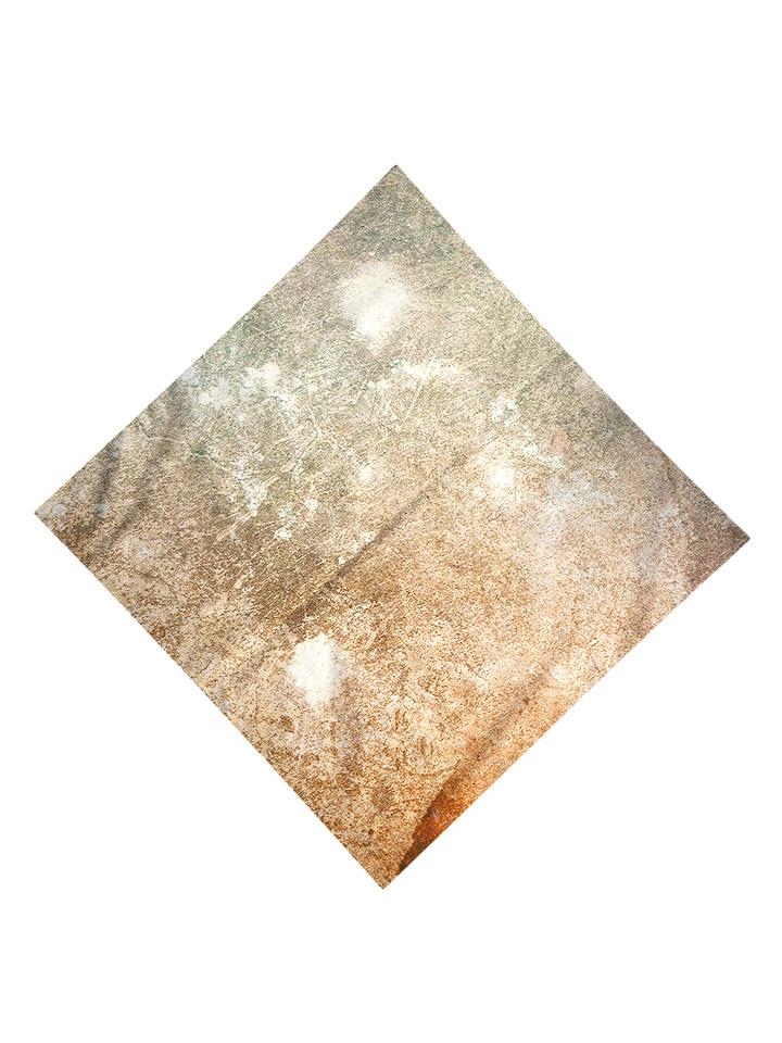 Trippy Gratefully Dyed Apparel cream & orange pastel desert galaxy bandana flat view.