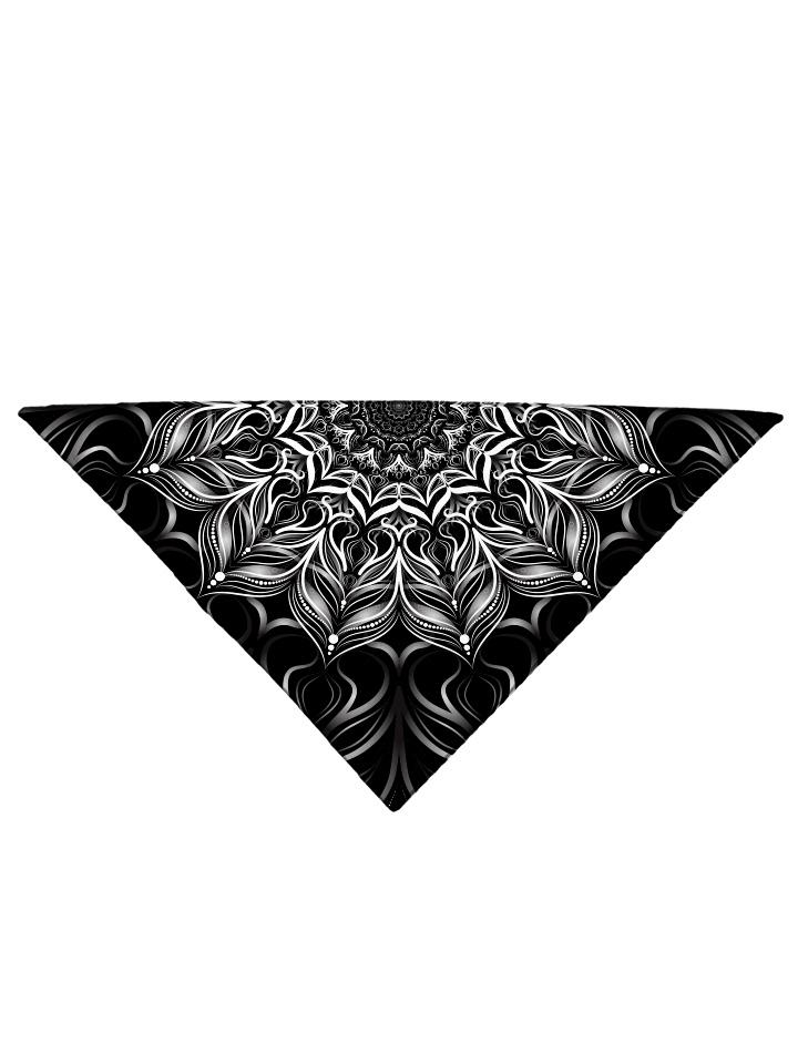 Diagonally folded psychedelic sacred geometry printed headband.