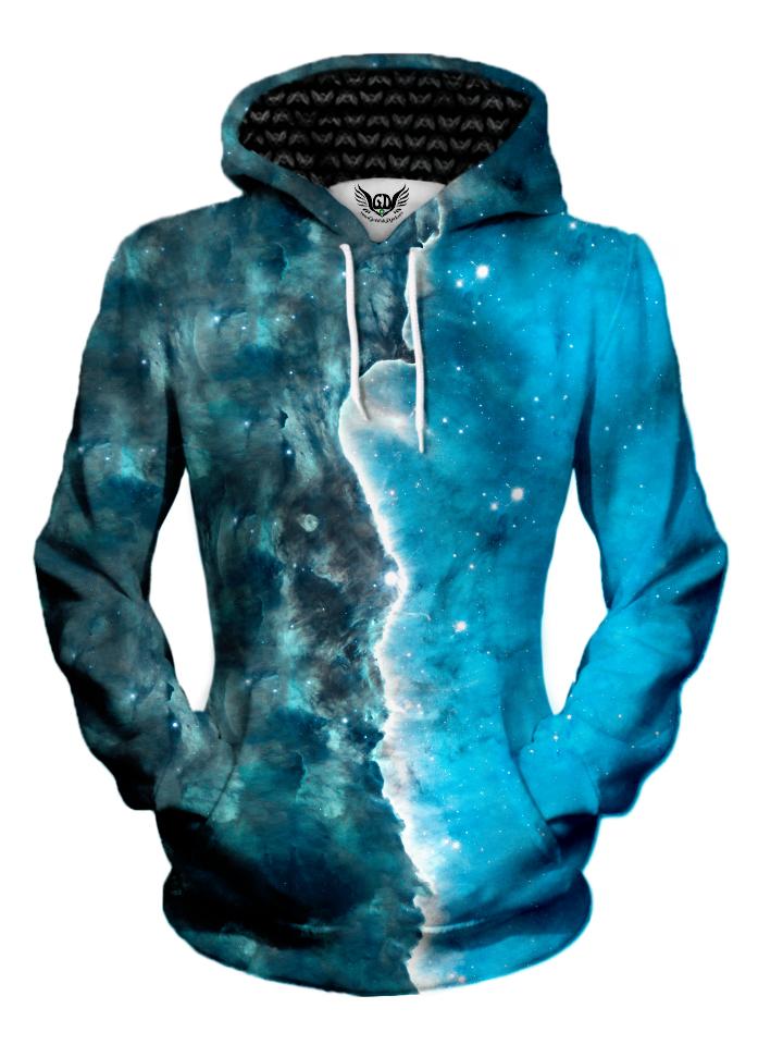 Beautiful Blue Womens Pullover Hoodie Front View