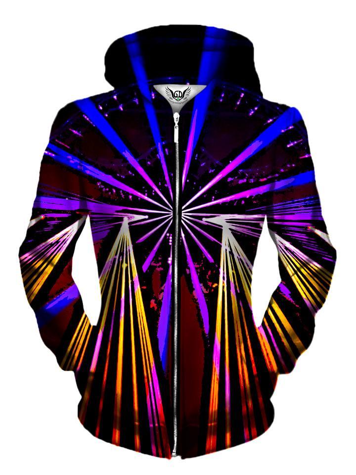 Neon Lights On Black Womens Pullover Hoodie Front View