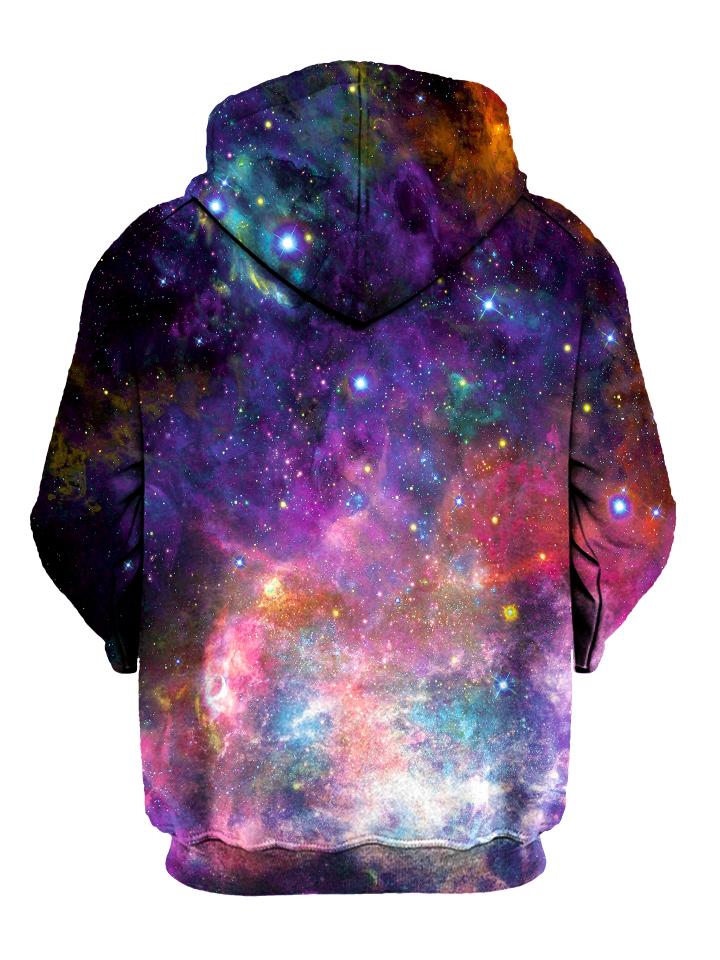 Pink And Purple Space Print All Over Pullover Hoodie Back View