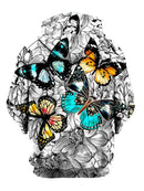 Beautiful Colorful Butterfly Pullover Hoodie Back View