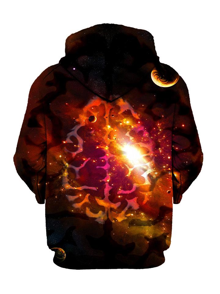 Trippy Brain In Space Pullover Hoodie Back View