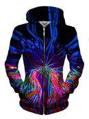 Neon Raving Zip Up Hoodie For Women