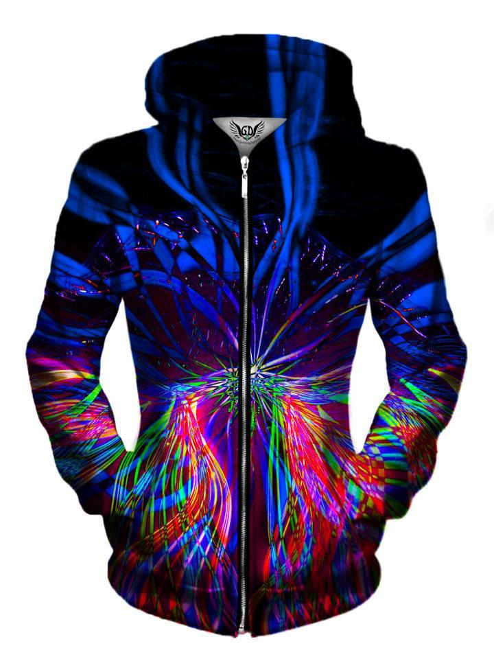Neon Raving Zip Up Hoodie For Women