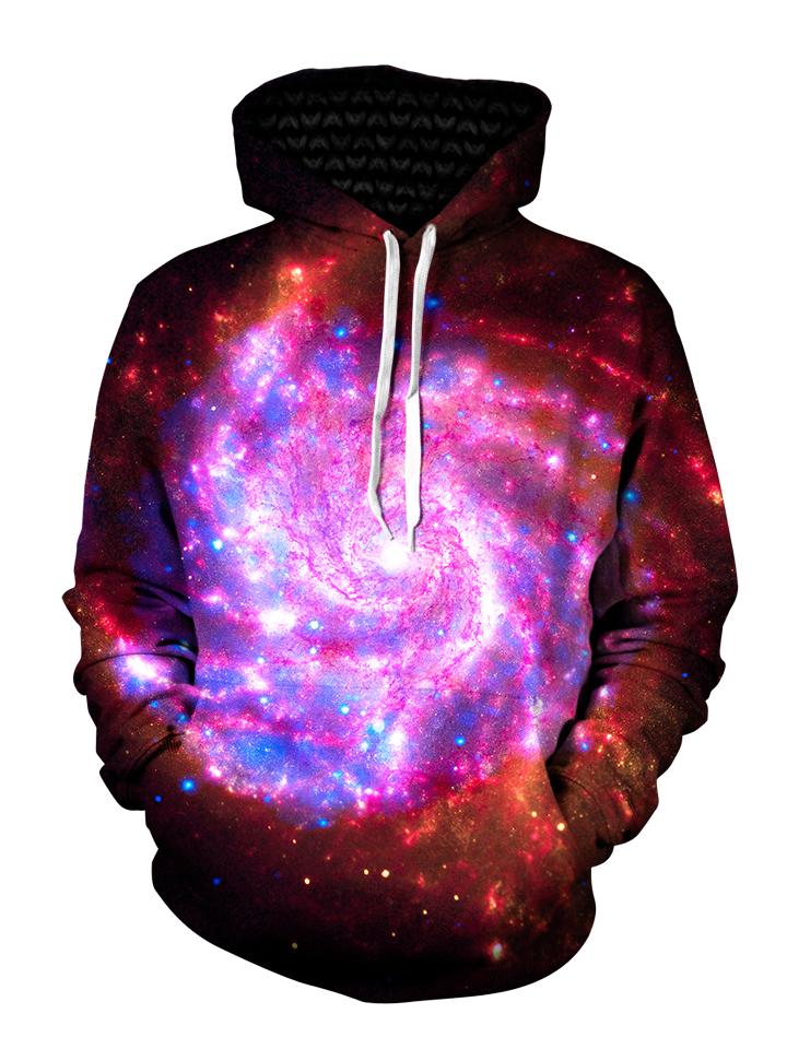 Trippy Galaxy Pullover Hoodie Front View