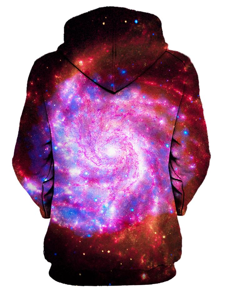 Pretty Pink Galaxy Womens Pullover Back View