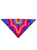 Psychedelic neon colors all over print bandana folded
