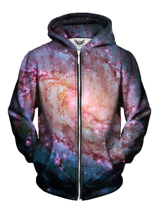 Twisted Skies Space Print Zip Up Hoodie