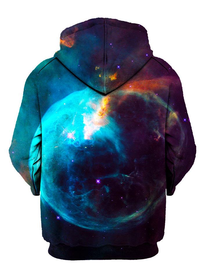 Red And Blue Trippy Space Pullover Hoodie Back View