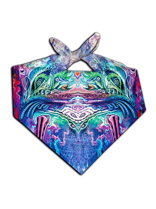 Psychedelic multi colored all over print bandana