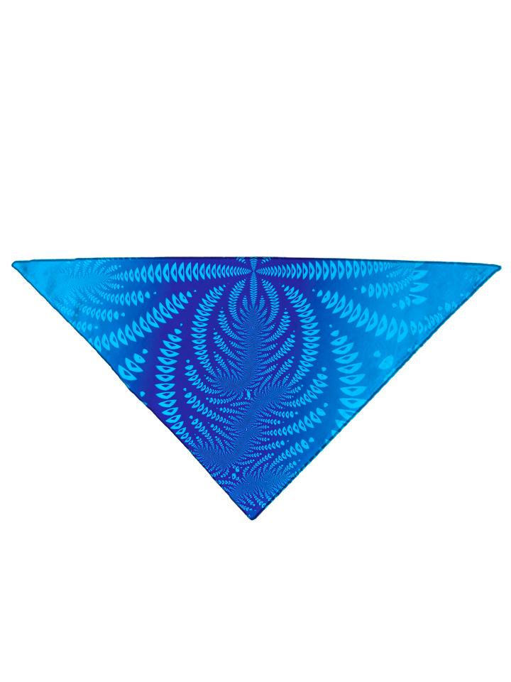 Diagonally folded psychedelic sacred geometry printed headband.