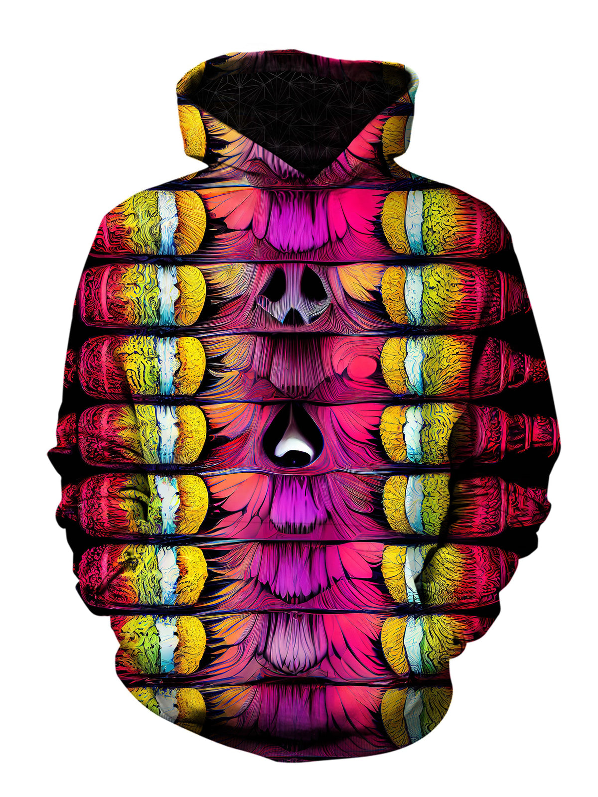 Turn heads wherever you go with this colorful and unique hoodie