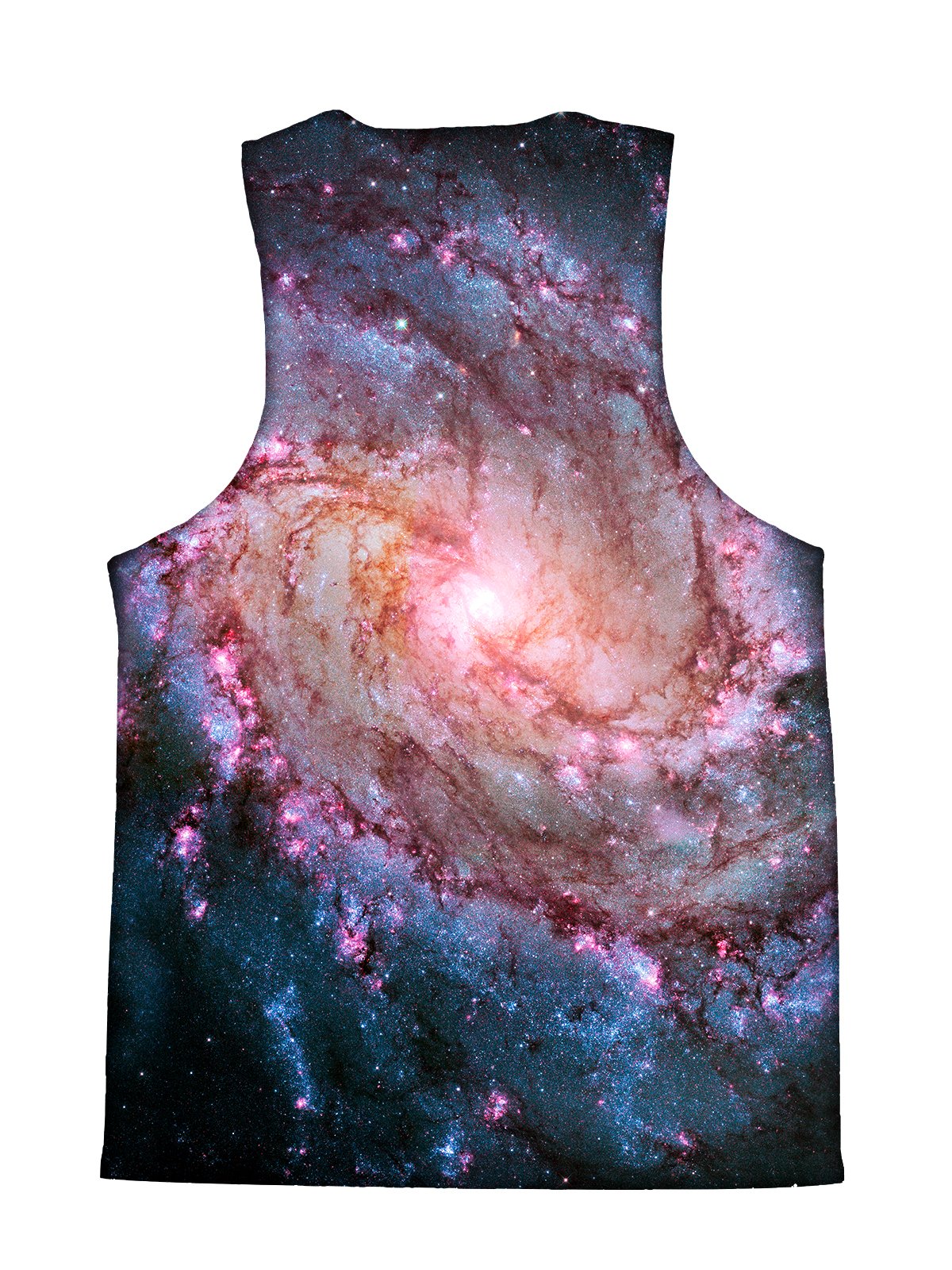 Psychedelic all over print space tank by GratefullyDyed Apparel back view.
