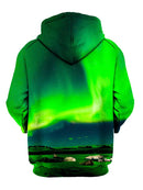 Green Borealis Pullover Hoodie Back View