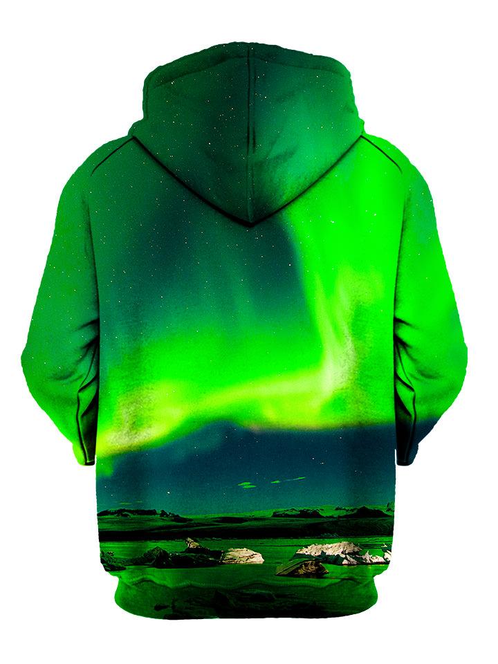 Green Borealis Pullover Hoodie Back View