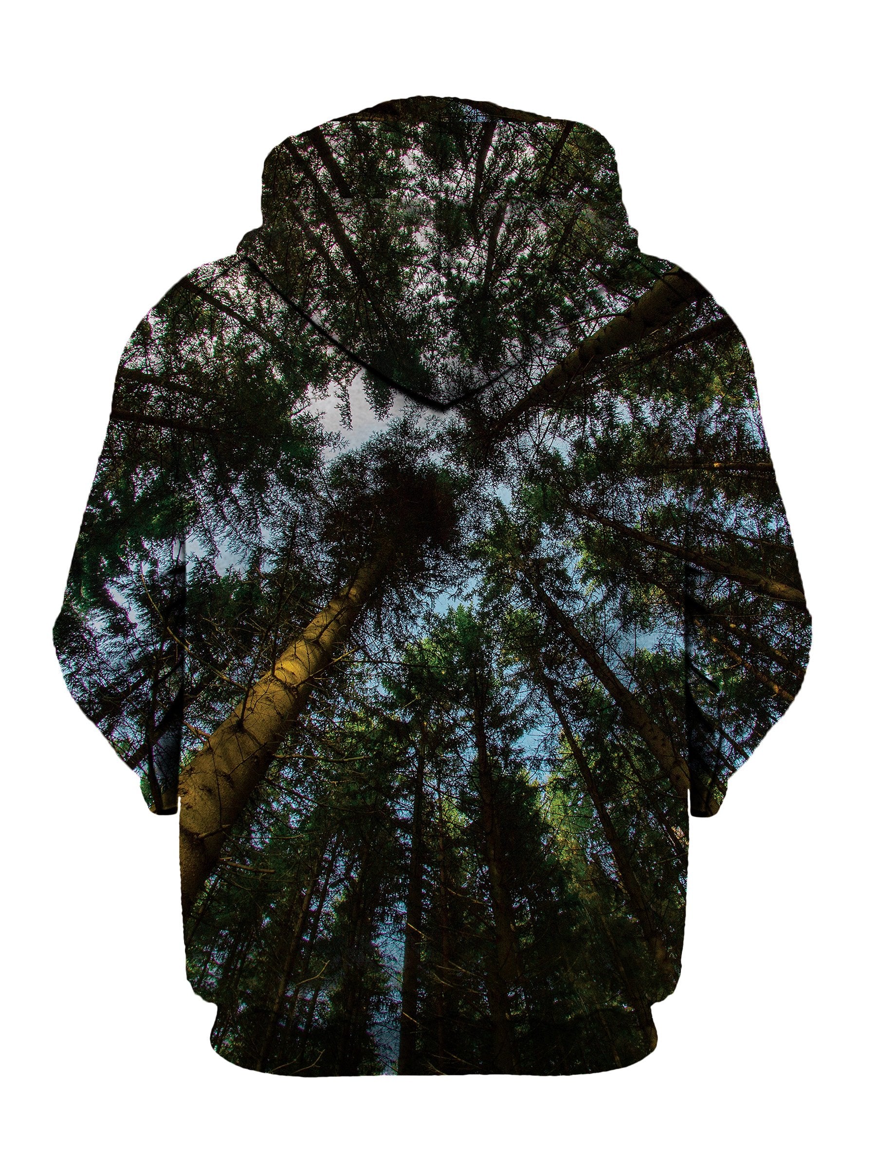 Trippy Worms Eye View Forest Hoodie Back View