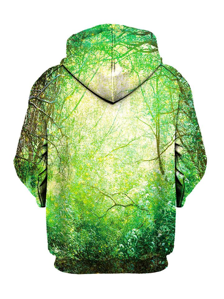 Hippie Green Outdoors Pullover Hoodie Back View