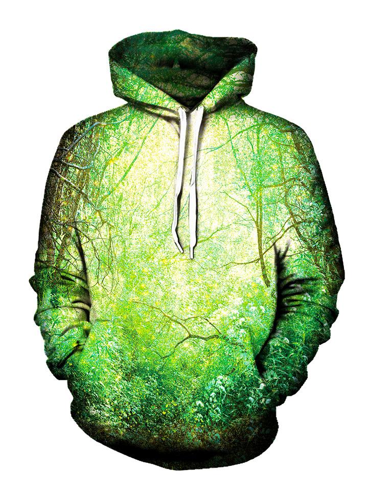 Green Outdoors Pullover Hoodie Front View