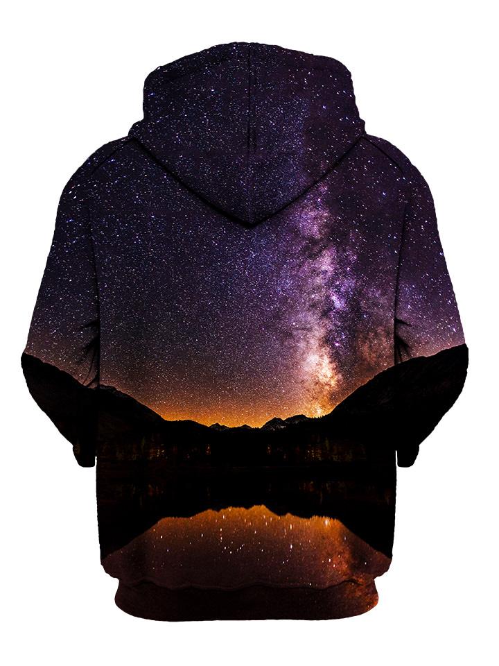 Starlit Space Reflection Pullover Hoodie Back View