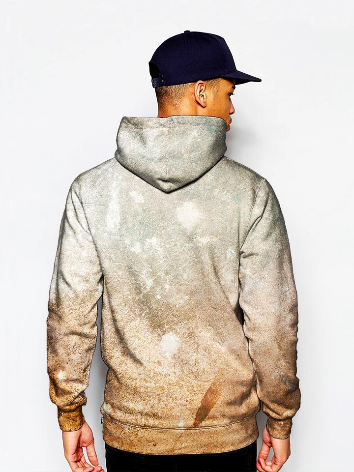 Model In Boho Hippie Pullover Hoodie Back View