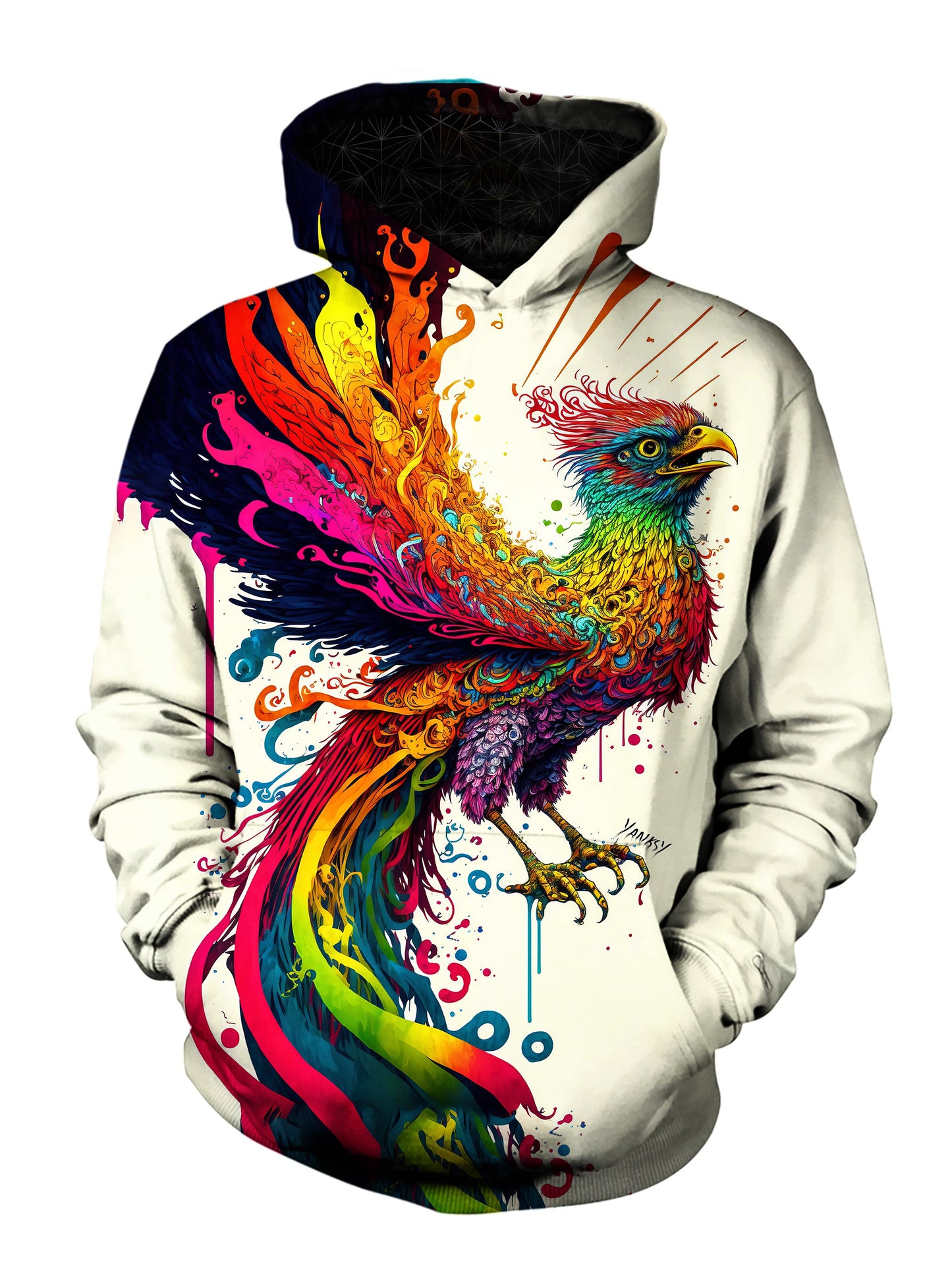 Elevate your wardrobe with this vibrant and striking trippy pullover hoodie