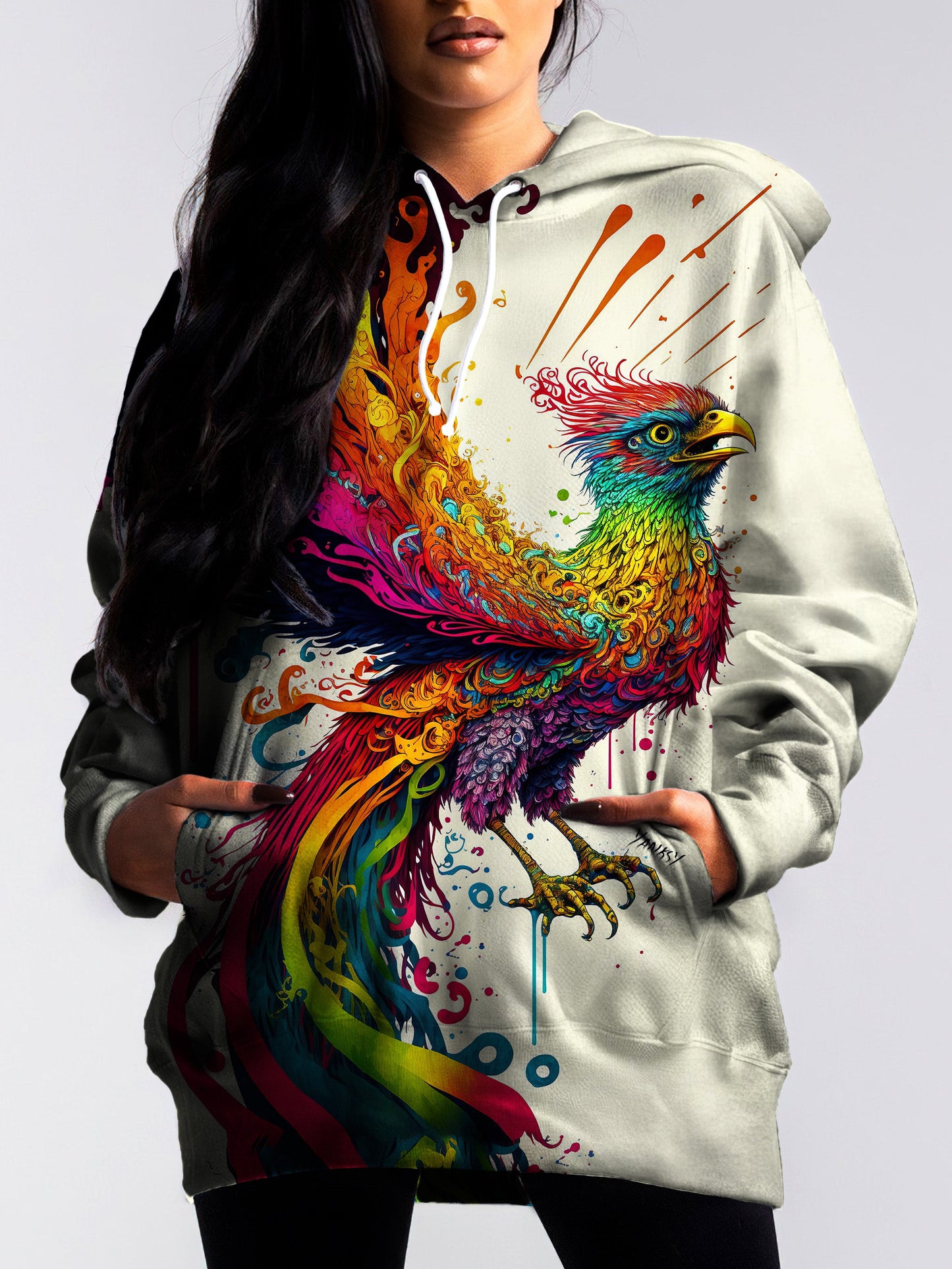 Get lost in the mesmerizing patterns and colors of this trippy pullover hoodie