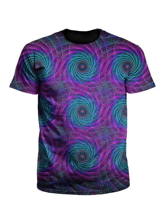 Vortex Geometric Fractal Mandala Unisex T-Shirt - Boogie Threads