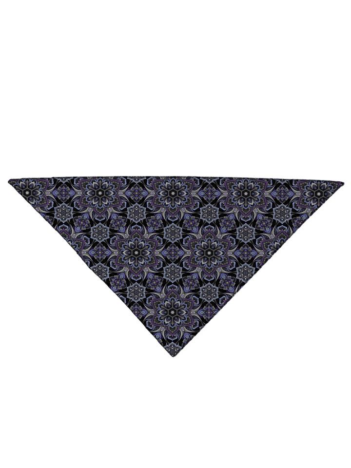 Diagonally folded psychedelic sacred geometry printed headband.