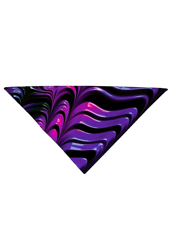 Diagonally folded psychedelic texture printed headband.