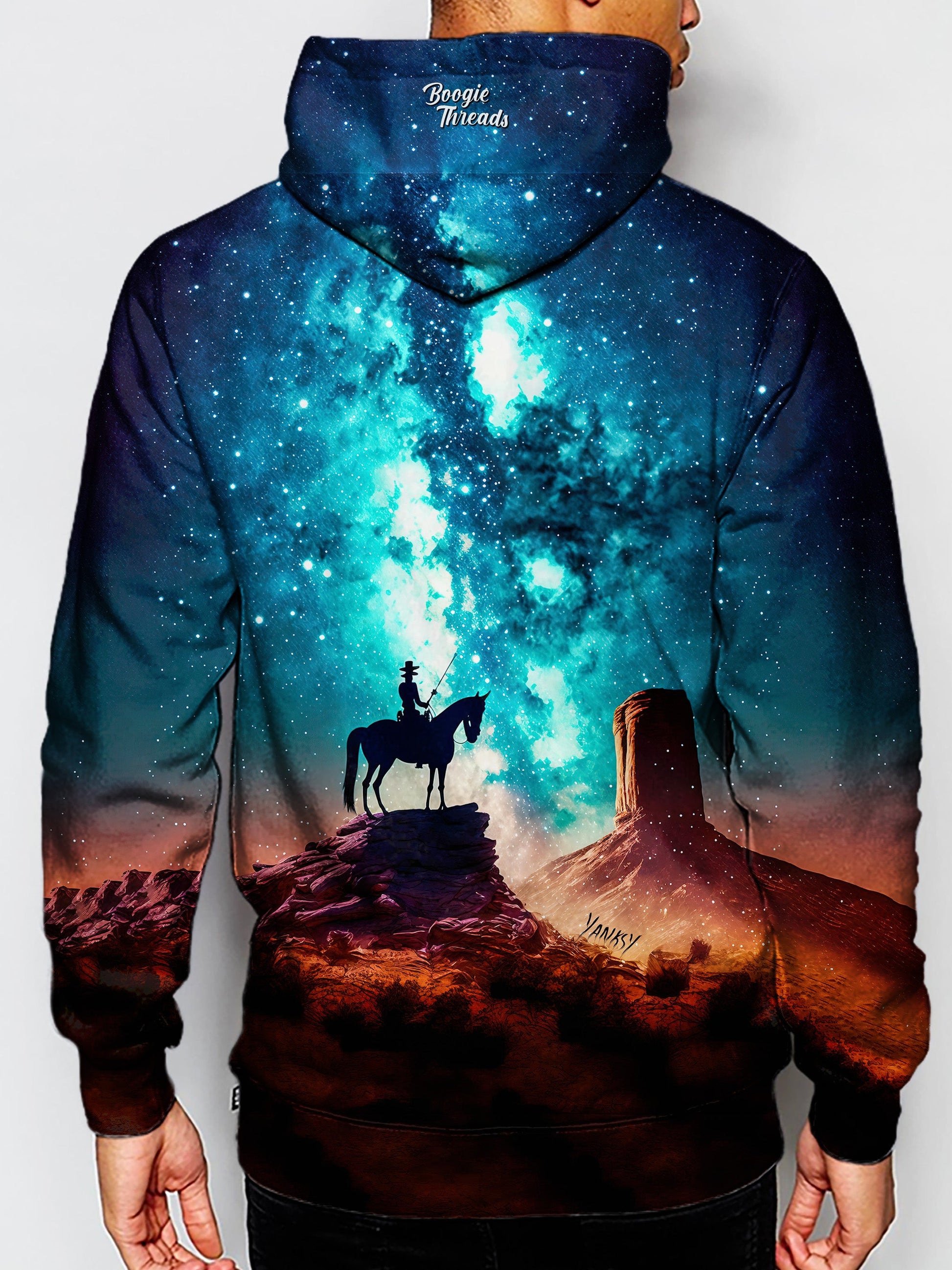Get lost in the mesmerizing patterns and colors of this psychedelic sublimation pullover hoodie